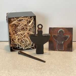Jan Barboglio Hand Forged Iron Guardian Angel House Blessing in Box *Excellent*